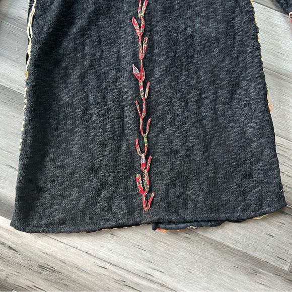 Vintage Y2K Sandy Starkman Mixed Media Multi Fabric Longline Cardigan Sweater - Picture 16 of 16